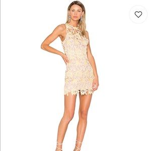 NBD Yellow Lace Dress